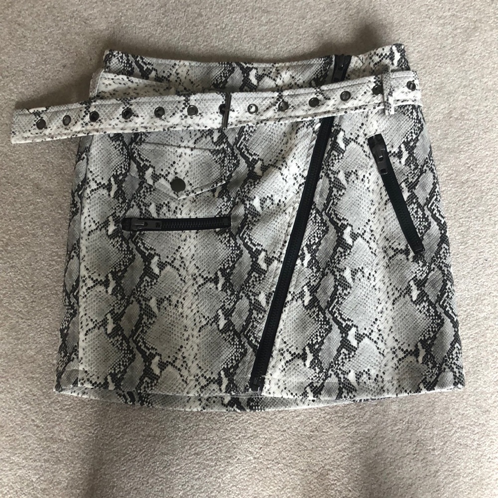 Honey Punch Snakeskin Skirt
